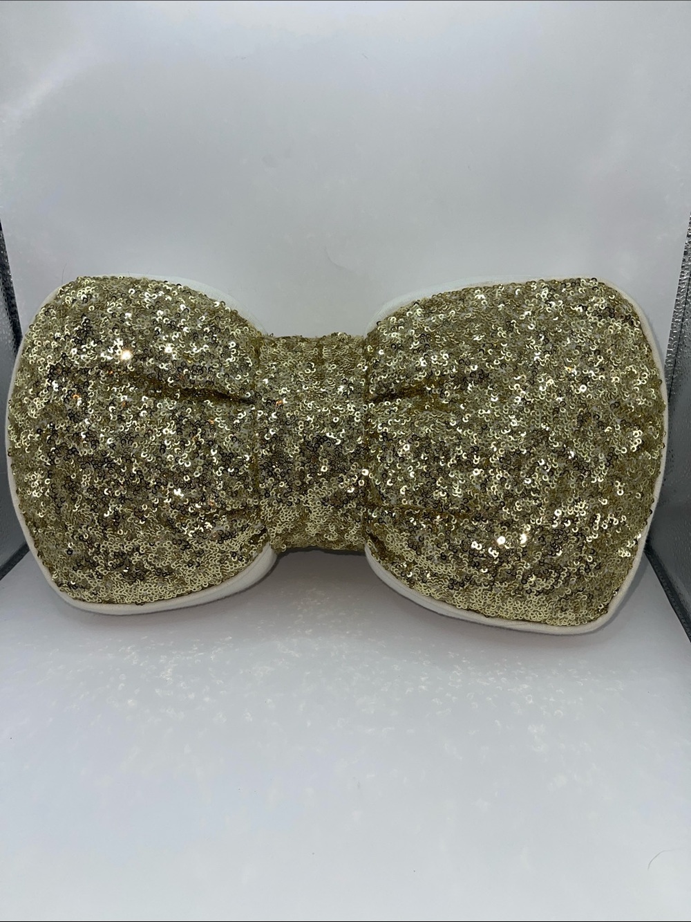Pottery Barn Teen- Gold Sequin Bow Throw Pillow